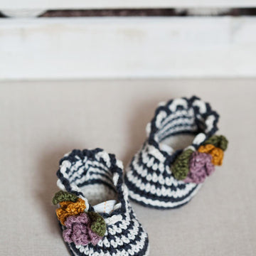 Striped Flower Bouquet Shoes