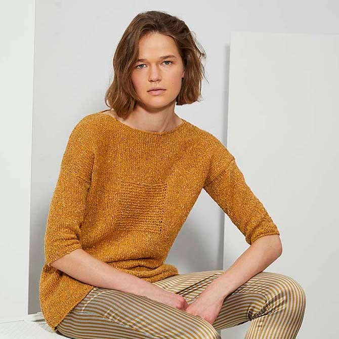 Lang 267-57 Short Sleeved Sweater Jumper Knitting Pattern