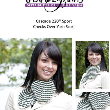 Checks Over Yarn Scarf Knitting Pattern