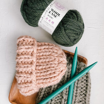 Knit Flat Chunky Hat