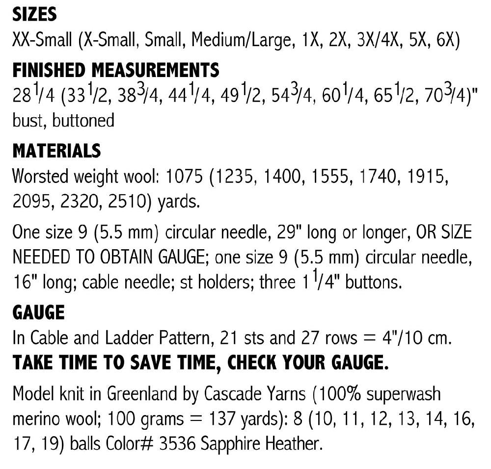 Cable and Ladder Vest #185