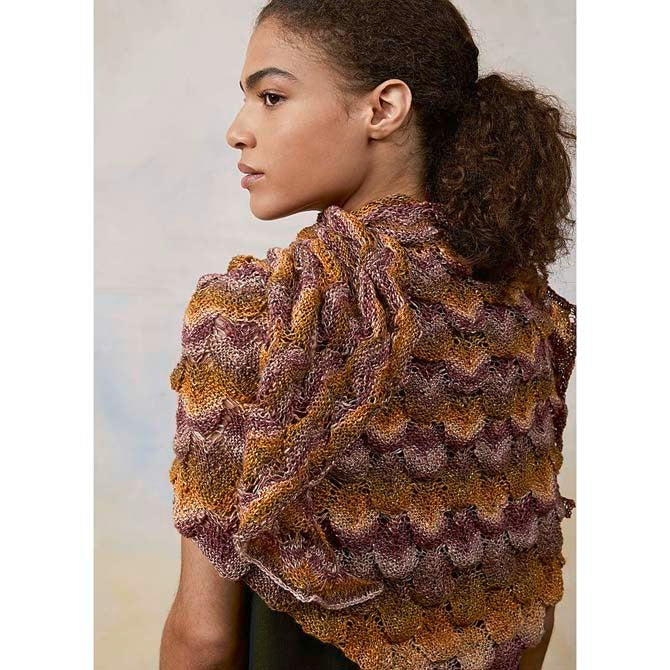Lang PTO27-04 Triangular Shawl Wrap Knitting Pattern