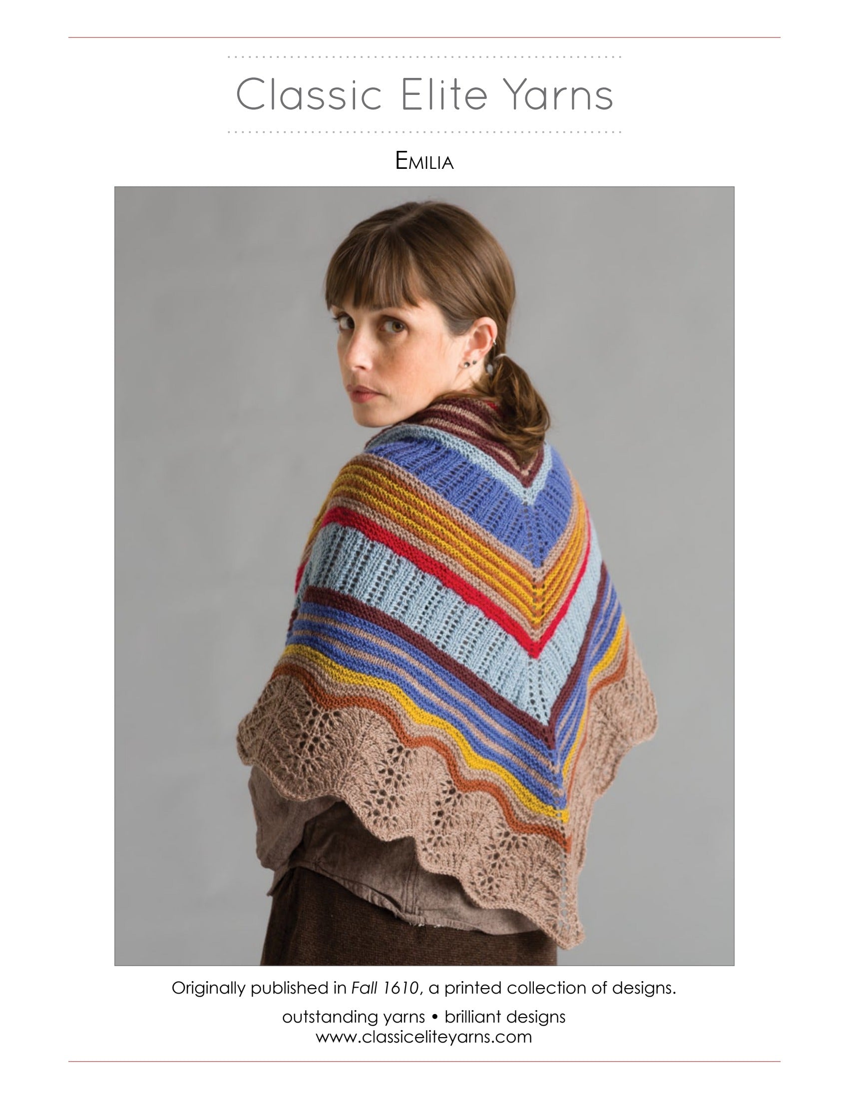 Classic Elite Yarns Emilia Wrap Knitting Pattern