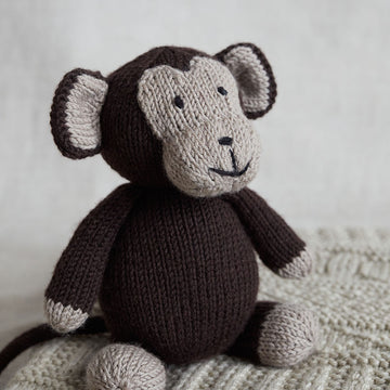 Debbie Bliss Gansey Style Baby Blanket & Monkey Knitting Pattern
