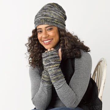 Tahki Yarns Ashton Hat and Mitts Knitting Pattern