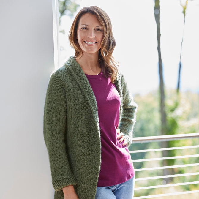 Valley Yarns Moss Fern Cardigan Knitting Pattern