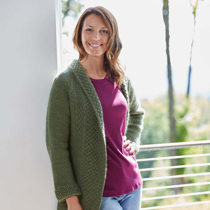 Valley Yarns Moss Fern Cardigan Knitting Pattern
