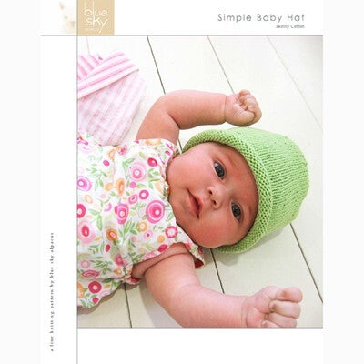 Blue Sky Fibers Simple Baby Hat Knitting Pattern