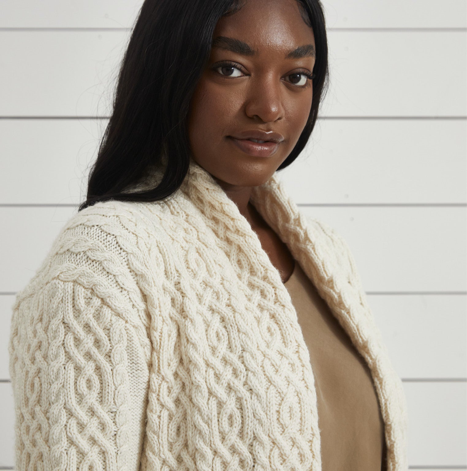 Debbie Bliss Edge to Edge Cabled Jacket Knitting Pattern
