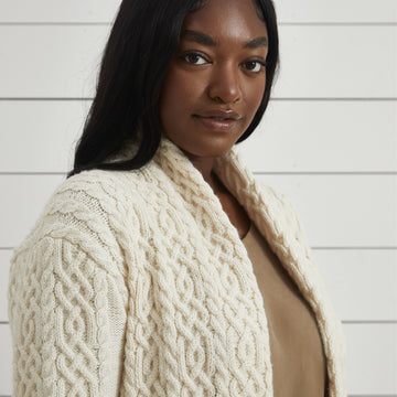 Debbie Bliss Edge to Edge Cabled Jacket Knitting Pattern