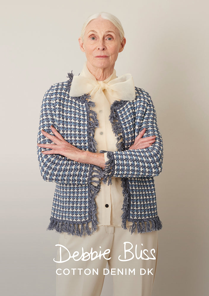 Debbie Bliss Aurora Fringed Jacket Knitting Pattern