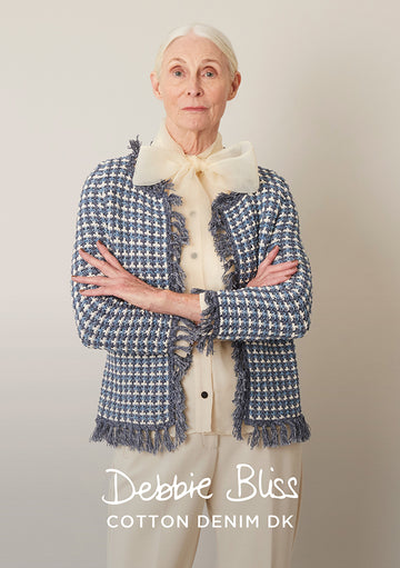 Debbie Bliss Aurora Fringed Jacket Knitting Pattern