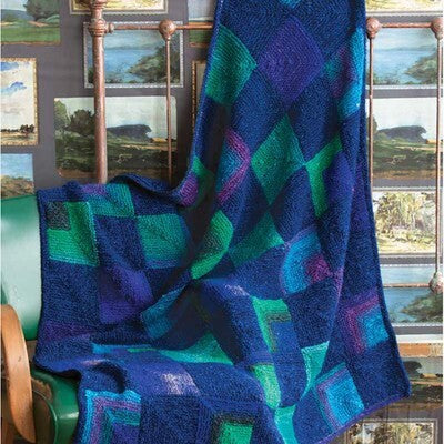 Noro Mitered Squares Blanket Knitting Pattern