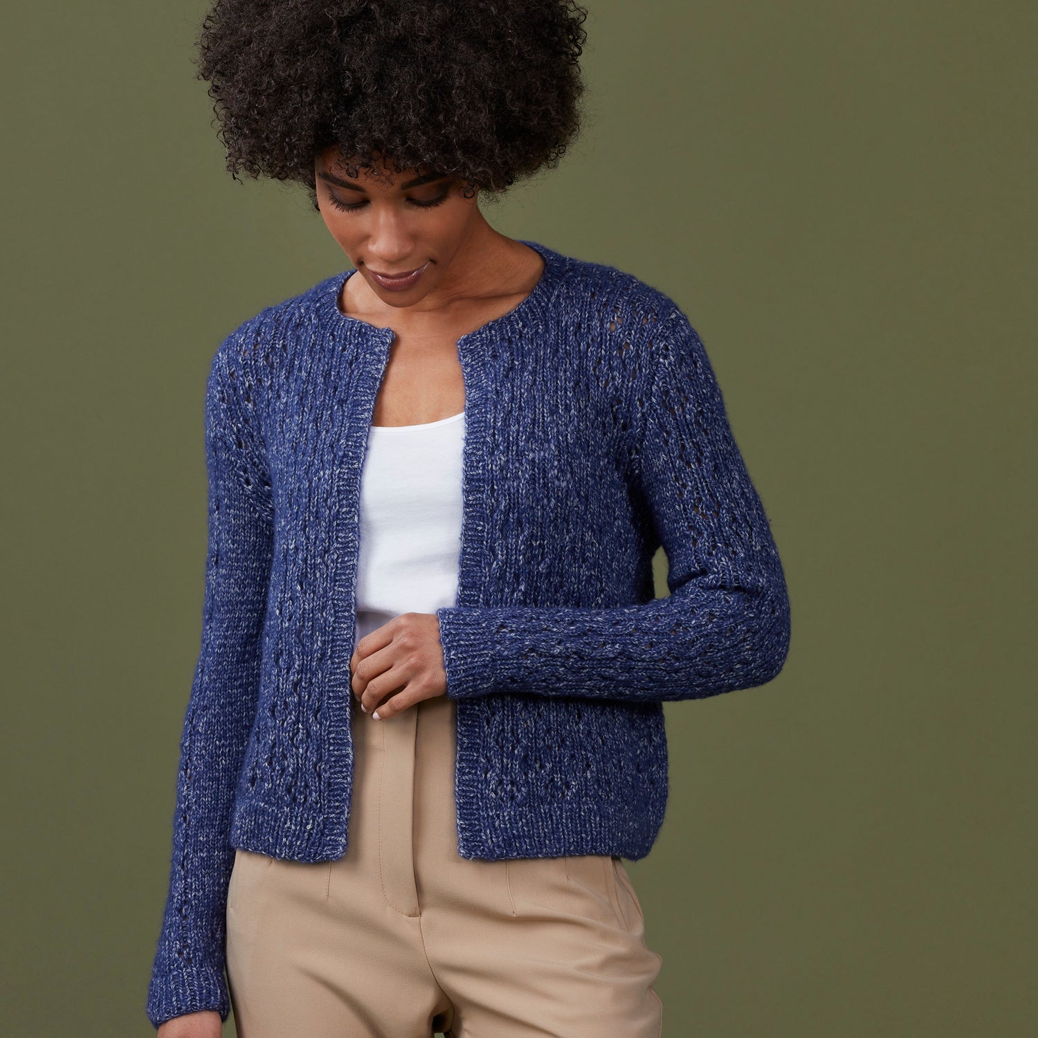 Stacy Charles Fine Yarns Reese Cardigan Knitting Pattern