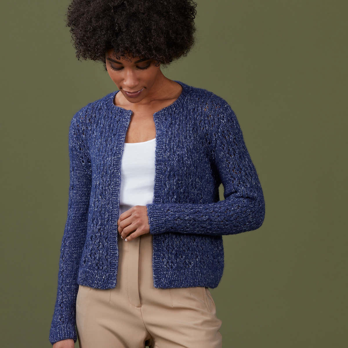 Stacy Charles Fine Yarns Reese Cardigan Knitting Pattern