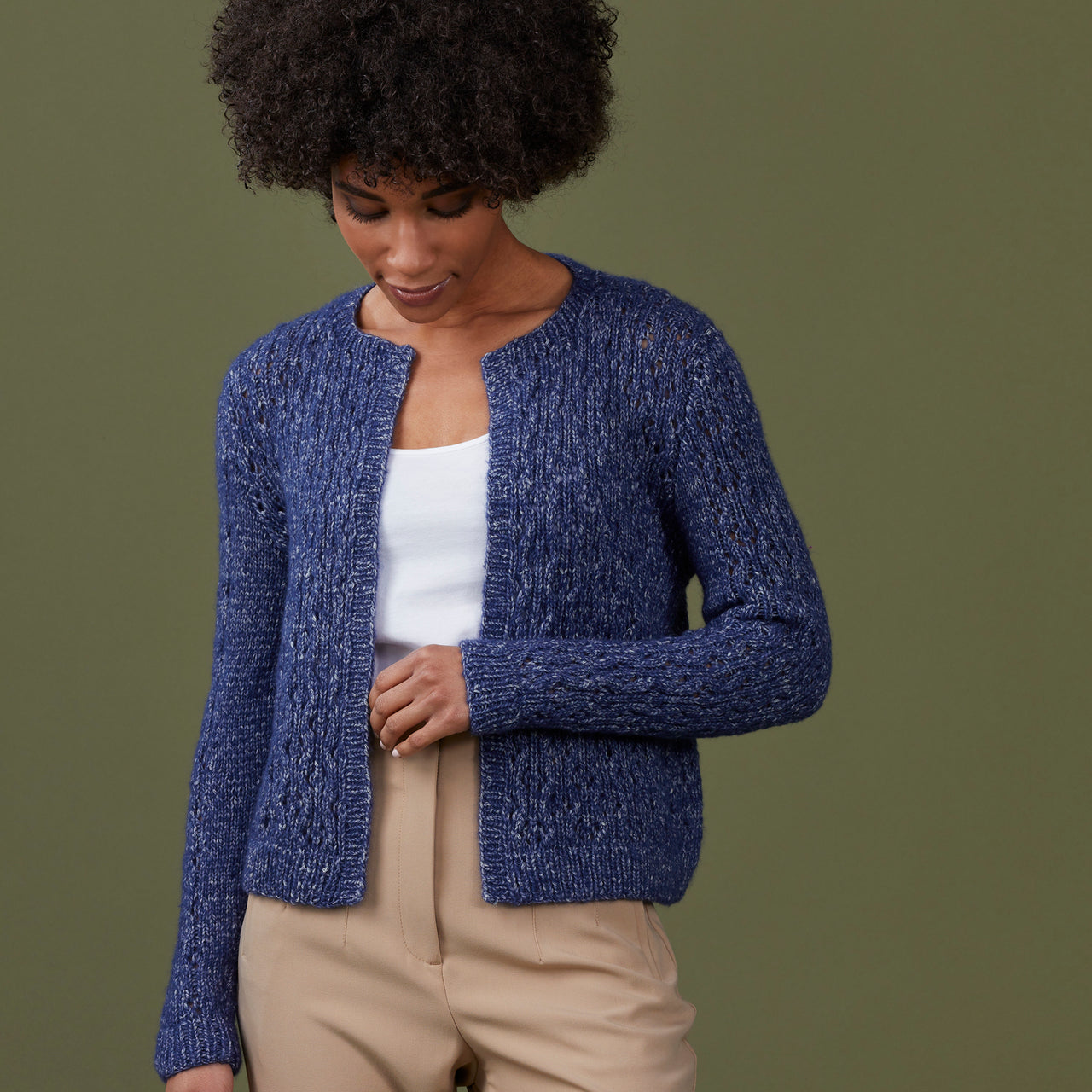 Stacy Charles Fine Yarns Reese Cardigan Knitting Pattern