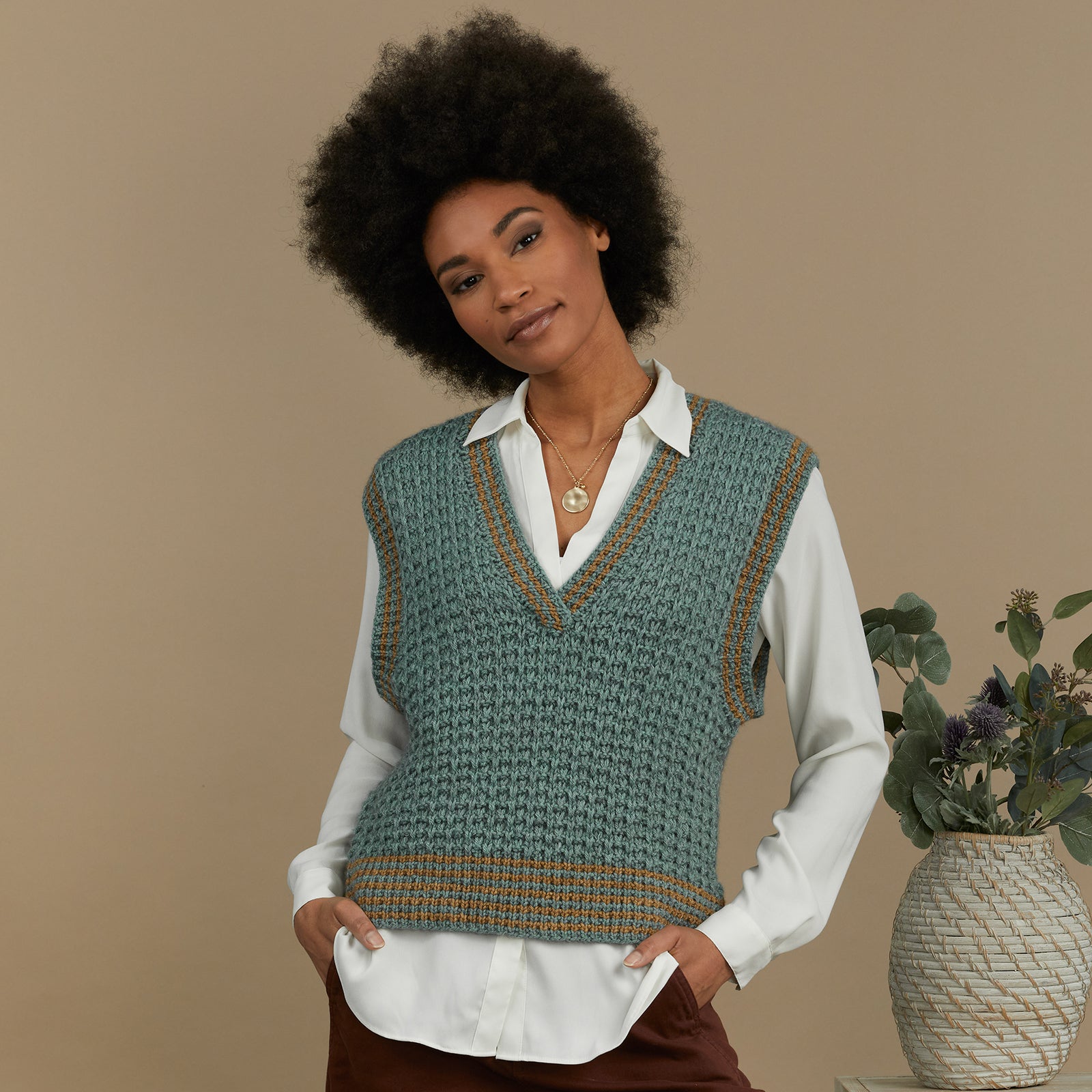 Tahki Yarns Echo Lake Vest Knitting Pattern
