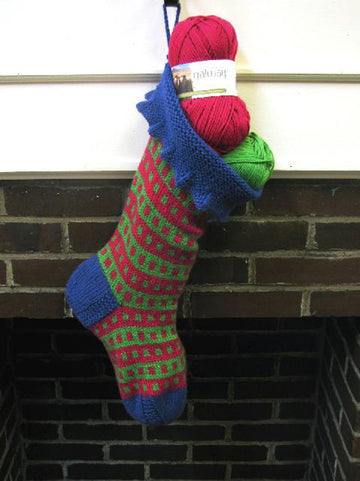 Holiday Stocking in Plymouth Galway Worsted - F474 - PDF