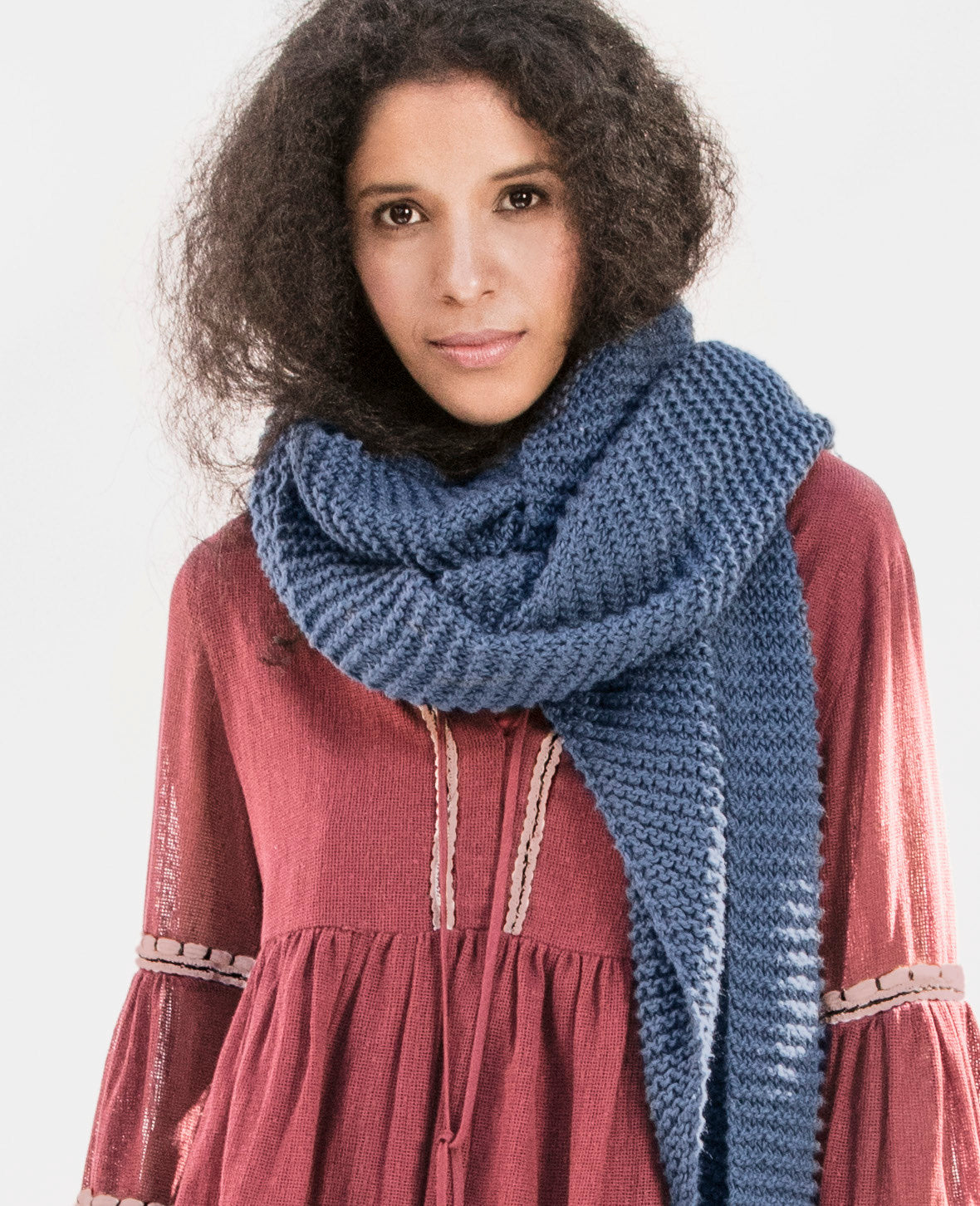 Blue Sky Fibers Waverly Wrap Scarf Knitting Pattern