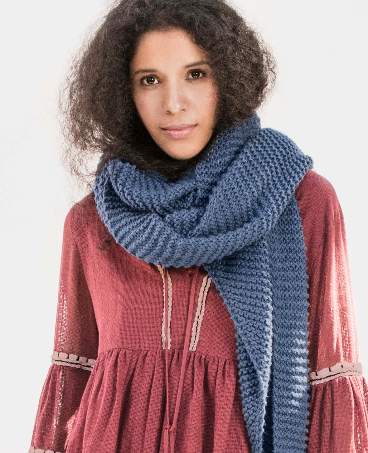Blue Sky Fibers Waverly Wrap Scarf Knitting Pattern