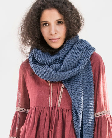 Blue Sky Fibers Waverly Wrap Scarf Knitting Pattern