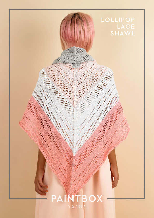Paintbox Yarns Lollipop Lace Shawl Knitting Pattern