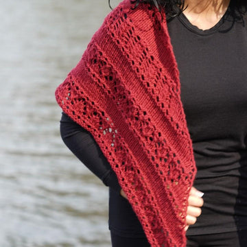 Cascade Yarns W Scarlet Sampler Shawl Wrap Knitting Pattern