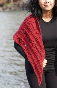 Cascade Yarns W Scarlet Sampler Shawl Wrap Knitting Pattern
