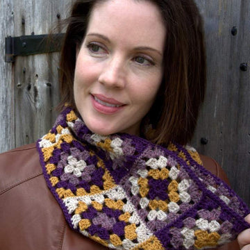 Granny Square Cowl in Plymouth Yarn Galway Sport - F594 - PDF