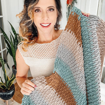Alpine Stitch Textured Blanket