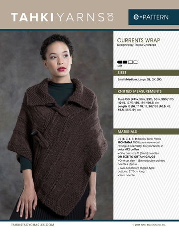 Tahki Yarns Currents Wrap Knitting Pattern