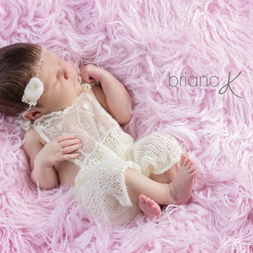 Lace Knit Overall Set