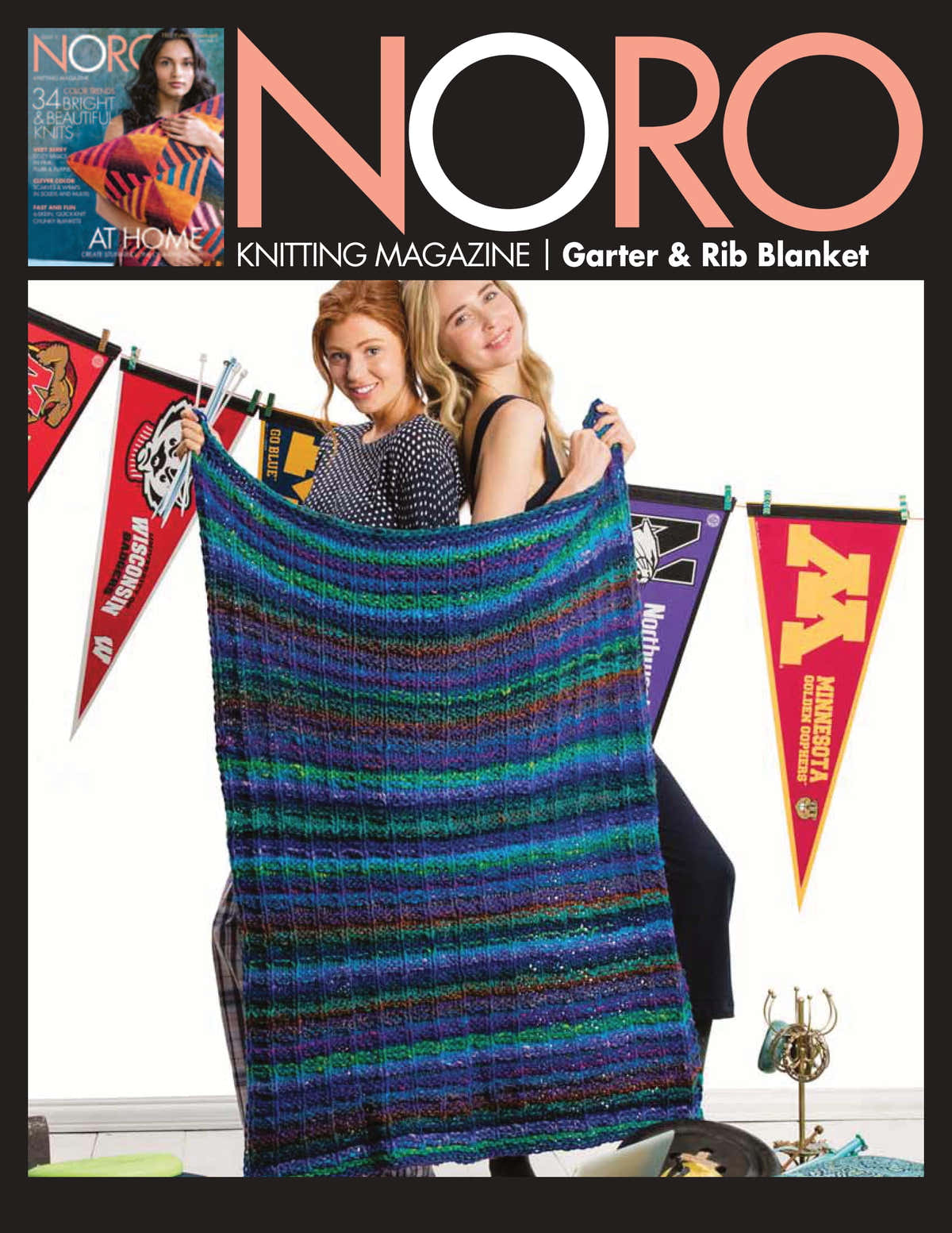 Noro Garter & Rib Blanket Knitting Pattern