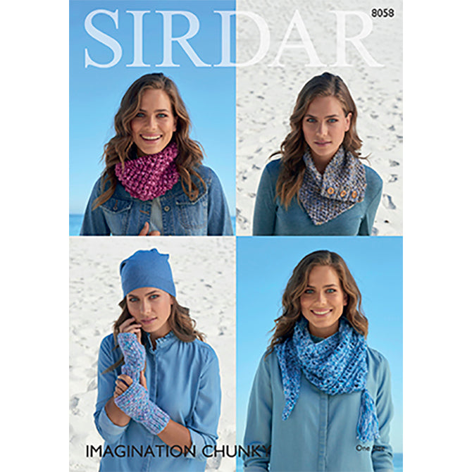 Sirdar 8058 Accessories Cowl Knitting Pattern