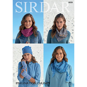 Sirdar 8058 Accessories Cowl Knitting Pattern