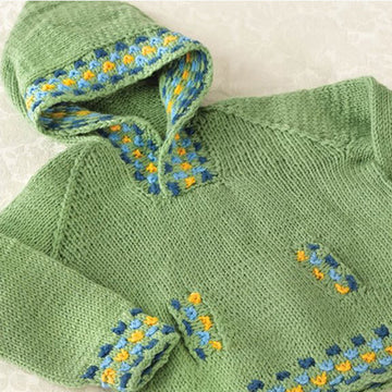 Valley Yarns Candy Spot Child's Hoodie Knitting Pattern