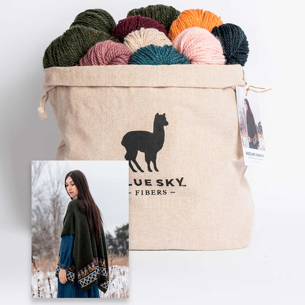 Blue Sky Fibers Woodland Ruana Kit