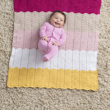 Happy Baby Ripple Afghan Blanket Crochet Pattern