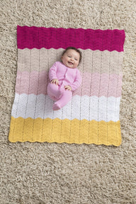 Happy Baby Ripple Afghan Blanket Crochet Pattern