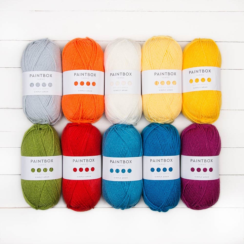 Paintbox Yarns Simply Aran 10 Ball Color Pack Yarn - Acrylic Aran