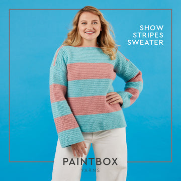 Paintbox Yarns Show Stripes Sweater Crochet Pattern