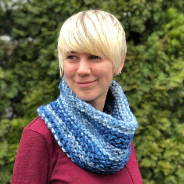 Garter Stitch Cowl Knitting Pattern