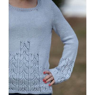 Valley Yarns Ascending Leaves Pullover Knitting Pattern