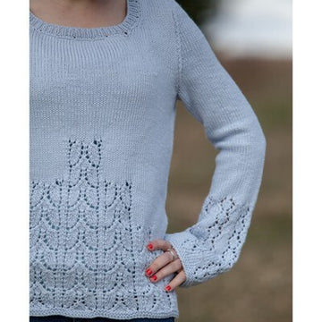 Valley Yarns Ascending Leaves Pullover Knitting Pattern