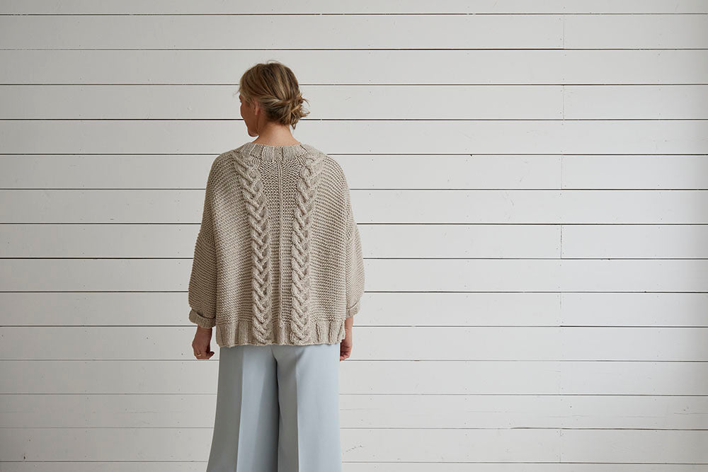 Debbie Bliss Cable & Garter Sweater Knitting Pattern