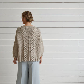 Debbie Bliss Cable & Garter Sweater Knitting Pattern