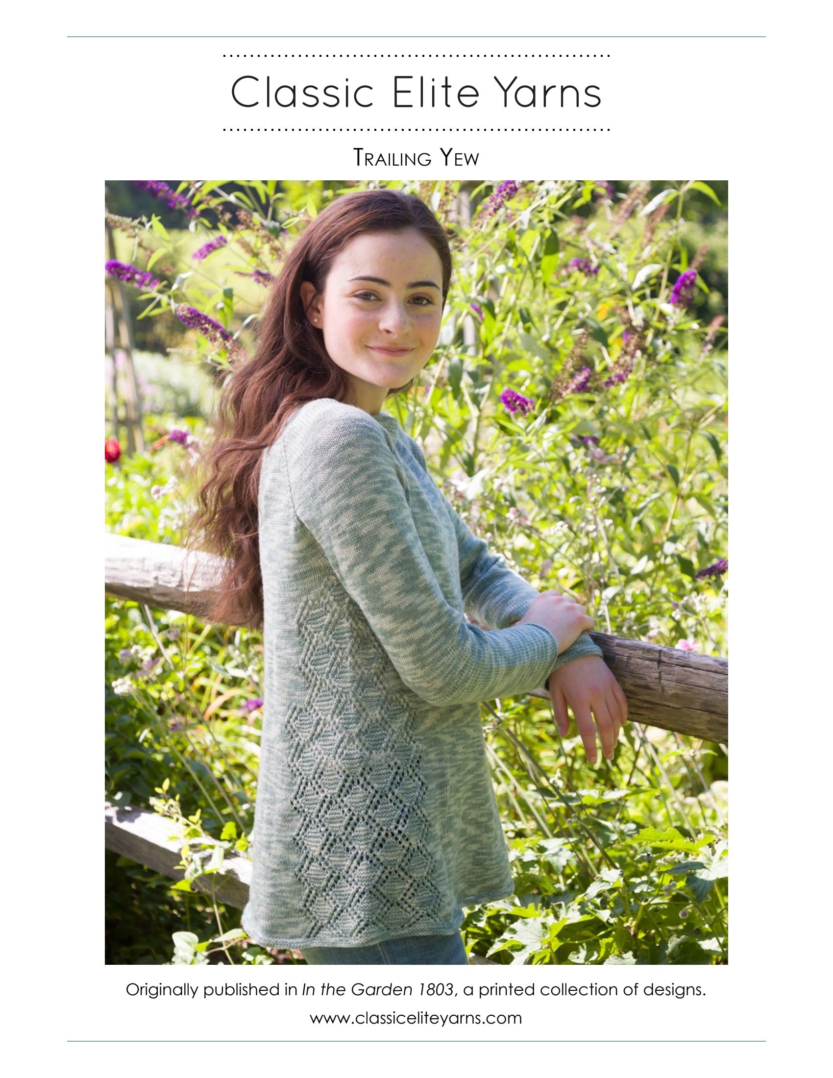 Classic Elite Yarns Trailing Yew Jumper Knitting Pattern