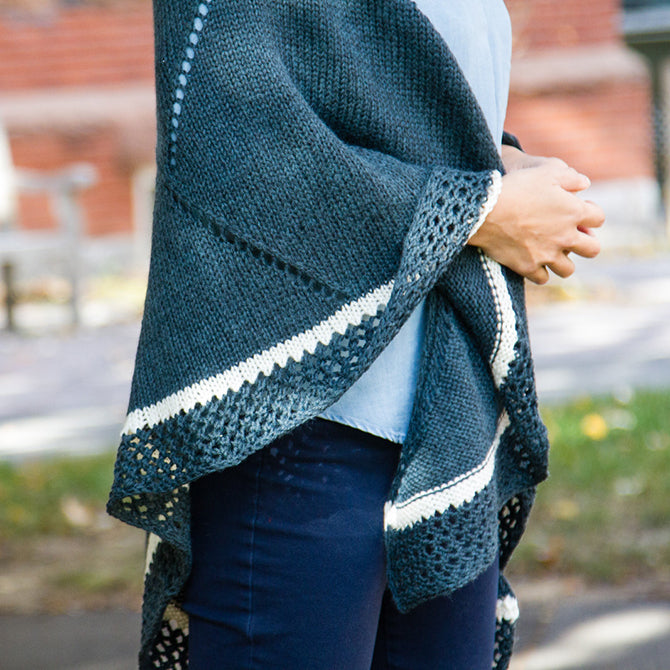Valley Yarns Limestone Inclusion Shawl Knitting Pattern