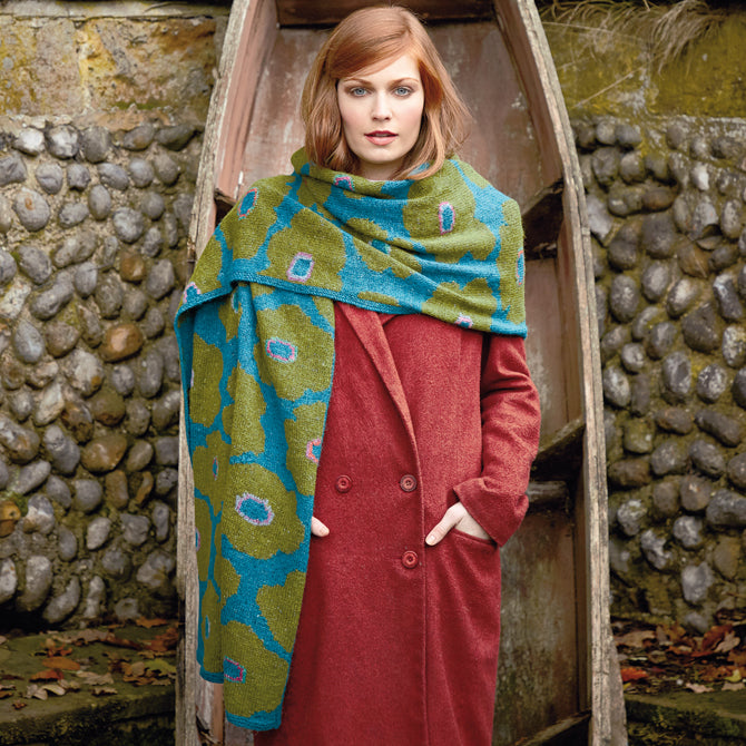 Rowan Dark Daisy Wrap Knitting Pattern