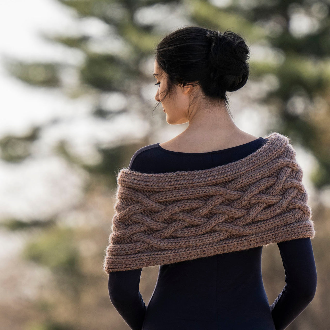 Blue Sky Fibers Northern Vest & Cowl Knitting Pattern
